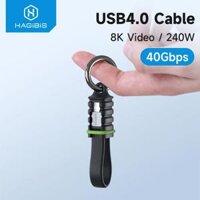 Cáp C to C hỗ trợ xuất Video Thunderbolt Hagibis Short USB4 Data Cable Portable Keychain Kit 40Gbps USB C to Type C Cable PD 240W for Thunderbolt 3/4 iPhone 16 Pro SSD
