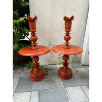 Cặp chân đèn cầy gỗ hương ( 2 cái) nhiều kích thước loại 1 cao cấp