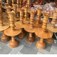 CẶP CHÂN ĐÈN NẾN-CHÂN ĐÈN CẦY GỖ GÕ CAO 30-40-50-60-70 CM