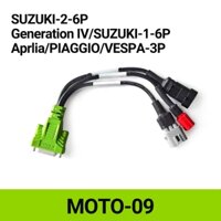 Cáp Chẩn Đoán Xe Máy MOTO-09 3IN1 Cho Suzuki-1 6PIN Cho Suzuki -2 6PIN Cho Tạp Dề / Piaggio / Vespa-3PIN Cho Thế Hệ IV Đến DB15PIN 4 TRONG 1 Kết Nối Dòng