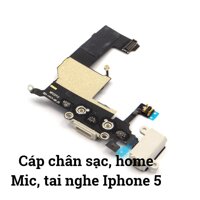 Cáp chân sạc iphone 5 Cáp home iphone 5 Cáp loa iphone 5 mic iphone 5 Cáp sạc iphone 5 home iphone 5 chân sạc iphone 5 nút home iphone 5 mic iphone 5 [bonus]