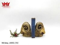 Cặp chặn sách hình đầu cừu sừng dài được làm bằng đồng, hàng sưu tầm từ Mỹ