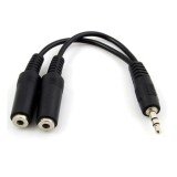 Cáp chia 1 ra 2 cổng Audio 3.5mm Unitek Y-C901 (Đen)