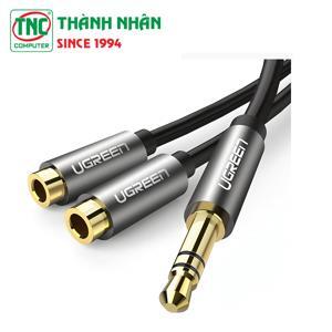 Cáp chia 2 cổng Audio 3,5mm dài 20cm chính hãng Ugreen UG-10532