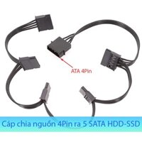 Cáp chia nguồn ATA 4Pin ra 5 SATA HDD SSD cho máy tính đồng bộ PC Server cấp nguồn cho ổ cứng HDD SSD DVD ROM chuẩn SATA