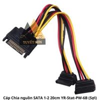 Cáp Chia nguồn SATA 1-2 20cm YR-Stat-PW-6B