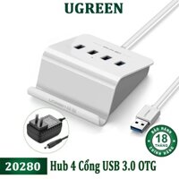 Cáp Chia Tín Hiệu 4 Cổng USB 3.0 Hỗ Trợ OTG Ugreen 20280