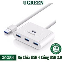 Cáp Chia USB 3.0 4 Cổng Hỗ Trợ OTG Dài 80cm Màu Trắng Ugreen 20284