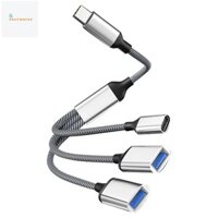 Cáp chia USB Bộ chia nguồn dữ liệu Bộ chuyển đổi chia nguồn USB C Bộ chuyển đổi điện thoại cáp OTG, cho điện thoại Máy tính bảng máy tính xách tay, Dễ sử dụng Tay nghề tinh xảo