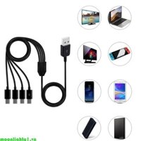Cáp chia USB C đa năng moom2 150cm Dây sạc 4 trong 1 với phích cắm nam 4 Type-C