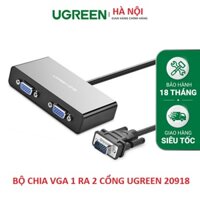 Cáp chia VGA 1 ra 2 chính hãng Ugreen 20918 cao cấp (cáp dài 1m)