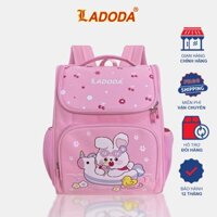 Cặp chống gù cho bé tiểu học LADODA C166 - Cặp chống gù hình in cute chống thấm nước