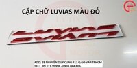CẶP CHỮ NỔI LUVIAS MÀU ĐỎ BẰNG NHỰA CỨNG DÁN XE YAMAHA LUVIAS