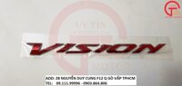 CẶP CHỮ NỔI VISION BẰNG NHỰA DẺO LOẠI TỐT MÀU ĐỎ GẮN XE HONDA VISION 2019