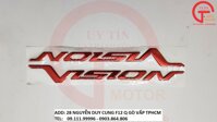 CẶP CHỮ NỔI VISION MÀU ĐỎ BẰNG NHỰA DẺO DÁN XE HONDA VISION ĐỜI 2014