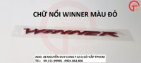 CẶP CHỮ NỔI WINNER MÀU ĐỎ DÁN XE MÁY LOẠI TỐT