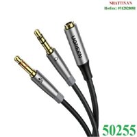 Cáp chữ Y gộp Mic & Loa sang tai nghe có Mic Ugreen 50255 cao cấp (đầu bọc hợp kim)