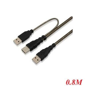 Cáp chữ Y USB 2.0 to USB 0.8m cho HDD box Unitek Y-C437