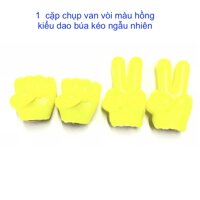 Cặp chụp van vòi dao búa kéo dạ quang gắn xe máy  006001010 (Vàng)