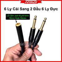 Cáp Chuyển 1 Đầu 6 Ly Cái Ra 2 Đầu 6 Ly Đực, giá 1 dây, dây 6 ly cái ra 2 6 ly đực. CCD