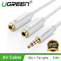 Cáp chuyển 3.5mm ra mic và phone cao cấp Ugreen 10789