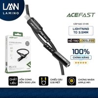 Cáp Chuyển Âm Thanh ACEFAST L to 3.5mm Dài 0.18m Hỗ Trợ Nhạc Lossless - C1-05 LAMINO