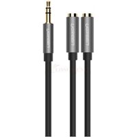 Cáp chuyển AV 3.5mm sang 2 đầu tai nghe Ugreen Audio Splitter Cable with Braid 20cm AV123