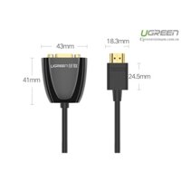 Cáp Chuyển Cổng HDMI Ra Cổng VGA Màu Đen Không Nguồn Và Audio Ugreen 40253