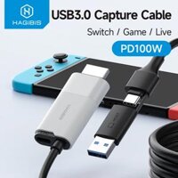 Cáp chuyển – đầu chuyển Hagibis USB 3.0 Video Capture Card HDMI to USB-A/Type-C Capture Cable PD 100W for Quest 3 Switch Gaming Live Streaming Recorder