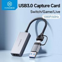Cáp chuyển – đầu chuyển Hagibis USB 3.0 Video Capture Card HDMI-compatible to USB/Type-c Game Grabber Record ms2130 for Switch Xbox PS4/5 Live Broadcast