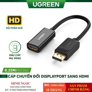 Cáp chuyển Displayport sang HDMI Ugreen 40362