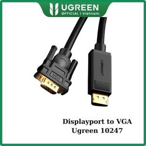 Cáp chuyển Displayport to VGA dài 2M Ugreen 10247