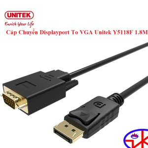 Cáp chuyển Displayport to VGA Unitek Y-5118F