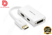 Cáp chuyển Displayport to VGA + HDMI + DVI hỗ trợ 4k 2k chính hãng Ugreen 20419