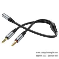 Cáp Chuyển Đổi Âm Thanh Tai Nghe 2in1 Jack 3.5 Hoco UPA21