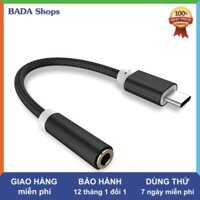 Cáp chuyển đổi cổng tai nghe USB Type C sang jack audio 3.5 mm