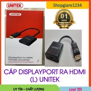 Cáp chuyển đổi Display port to HDMI Unitek Y-5118DA