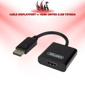 Cáp chuyển đổi Display port to HDMI Unitek Y-5118DA