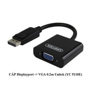 Cáp chuyển đổi Displayport sang VGA Unitek Y-5118E