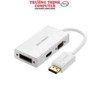 Cáp chuyển đổi Displayport to VGA + HDMI + DVI hỗ trợ 4k 2k Ugreen 20419