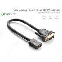 Cáp chuyển đổi DVI sang HDMI, OTG DVI to HDMI chính hãng Ugreen 20118