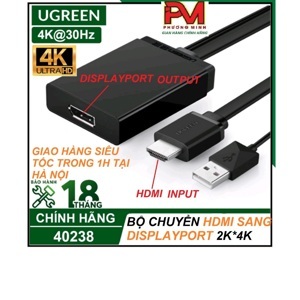 Cáp chuyển đổi HDMI sang Displayport Ugreen 40238