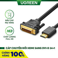 Cáp chuyển đổi HDMI sang DVI 24+1 dài 10m Ugreen 10138, Hàng chính hãng - ZAMACO AUDIO