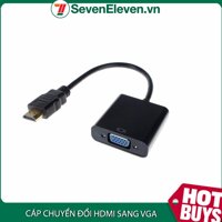 Cáp chuyển đổi HDMI sang VGA - HDMI to VGA - Adapter cáp kết nối HDMI sang VGA cho các thiết bị tivi LCD  máy chiếu  ....( Đen / Trắng )