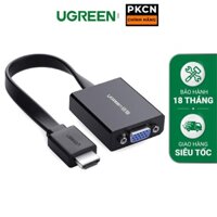 Cáp chuyển đổi HDMI sang VGA dây dẹt tích hợp cổng Audio 3.5mm + Micro USB UGREEN MM103 40248
