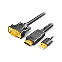 Cáp chuyển đổi HDMI sang VGA dài 1,5m hỗ trợ nguồn phụ Ugreen 30449