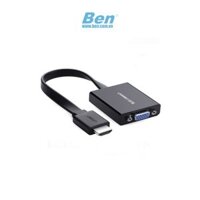 Cáp chuyển đổi HDMI sang VGA (có Audio) UGREEN 40248 (dẹt/đen)