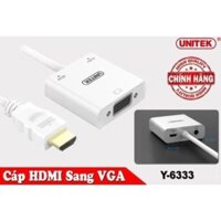 Cáp Chuyển Đổi HDMI Sang VGA Có Audio 15cm Y6333 UNITEK (Bảo hành 12 Tháng)