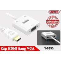 Cáp Chuyển Đổi HDMI Sang VGA Có Audio 15cm Y6333 UNITEK (Bảo hành 12 Tháng)