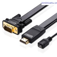 Cáp chuyển đổi HDMI sang VGA dài 3m cao cấp Ugreen 40232